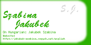 szabina jakubek business card